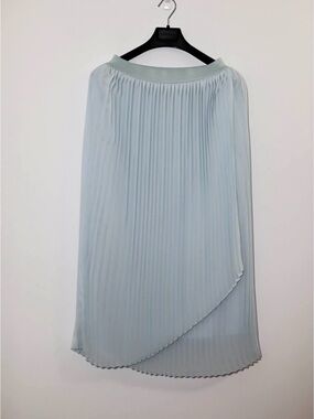 Joie Pleated Light Blue Midi Skirt